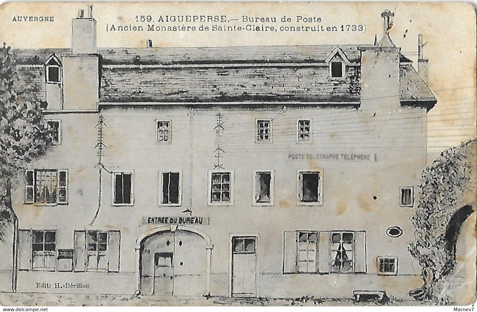 63 Puy De Dôme - AIGUEPERSE - Bureau De Poste - Ancien Monastère De Sainte Claire Construit En 1733 - Téléphone - Aigueperse