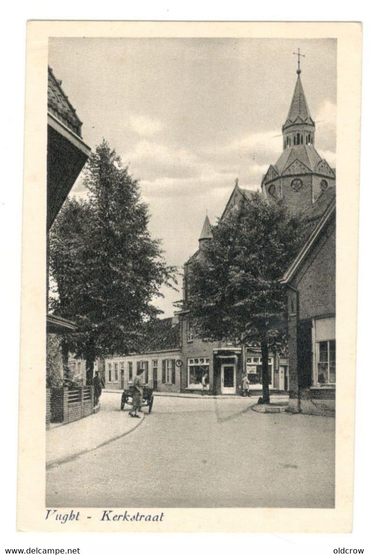 Vintage Postcard Netherlands, Vught. Kerkstraat, 1900's  Unused See Description AA - Vught