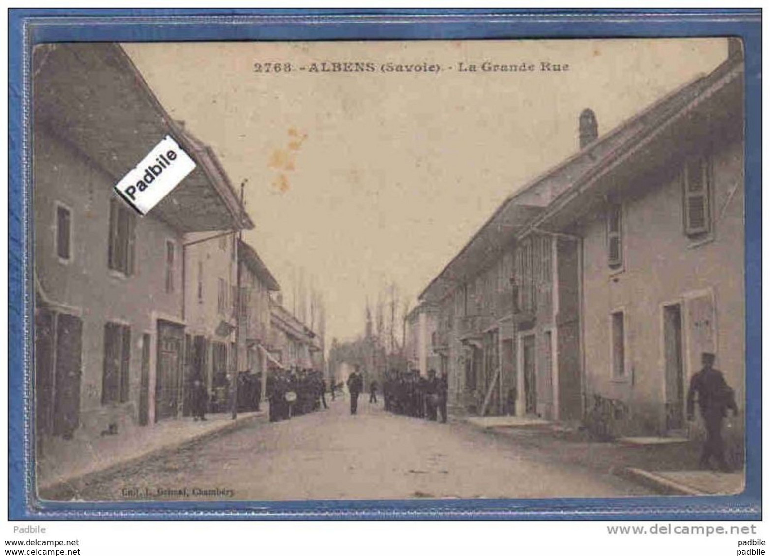 Carte Postale 73. Albens  Défilé De La Fanfare  Sur La Grande Rue Trés Beau Plan - Albens