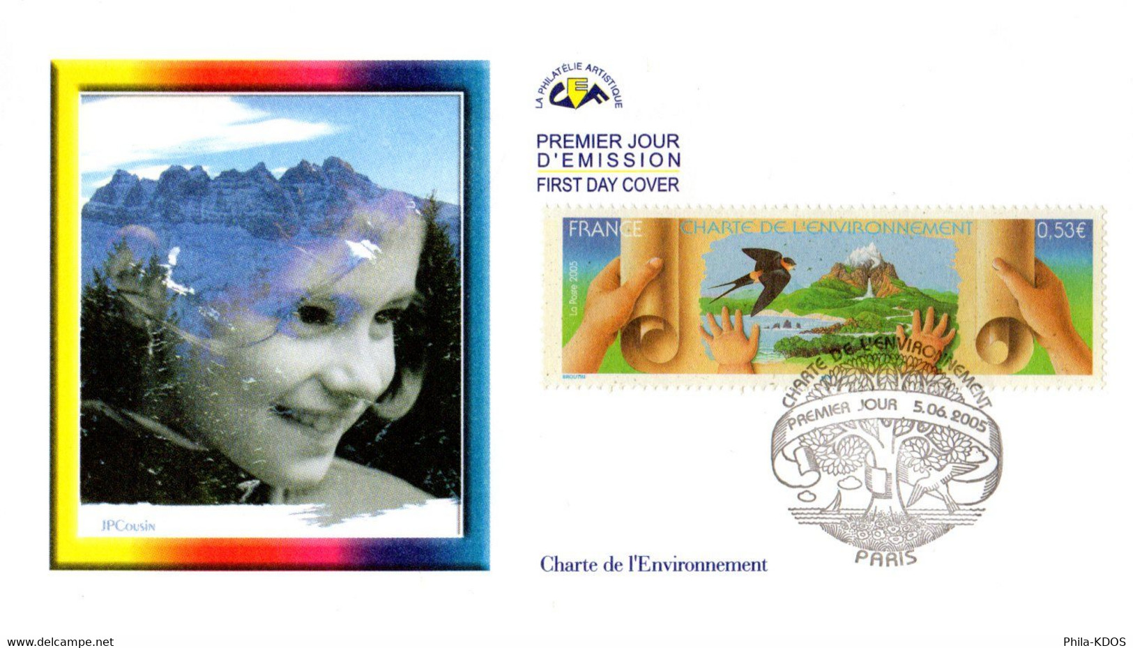 " CHARTE DE L'ENVIRONNEMENT " Sur Enveloppe 1er Jour De 2005.  N° YT 3801. Parfait état. FDC - Protection De L'environnement & Climat