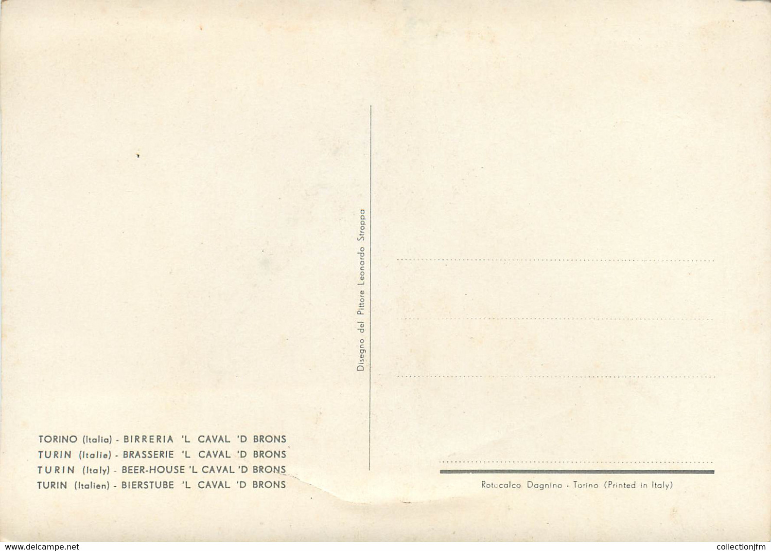 CPSM ITALIE "Turin, Restaurant Caval D Brons" - Bares, Hoteles Y Restaurantes