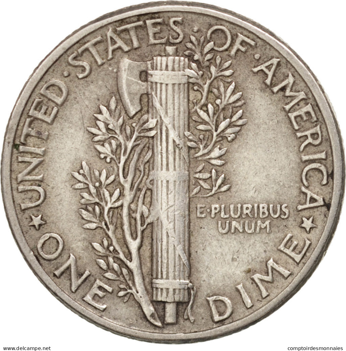 Monnaie, États-Unis, Mercury Dime, Dime, 1945, U.S. Mint, Philadelphie, TTB - 1916-1945: Mercury
