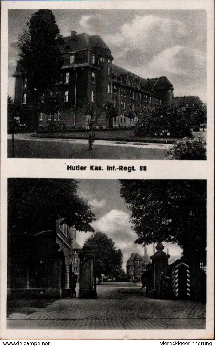 ! 1941 Alte Ansichtskarte Hanau, Hutier Kaserne, Inf. Regt. 88, Militaria, Feldpost, Posteigenwerbung Maschinenwerbestpl - Kasernen