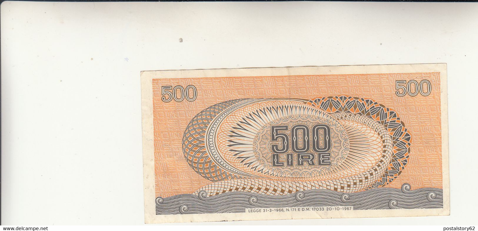 Banconota Lire 500 Repubblica Italiana  D.M. 20/10/67 - 500 Lire