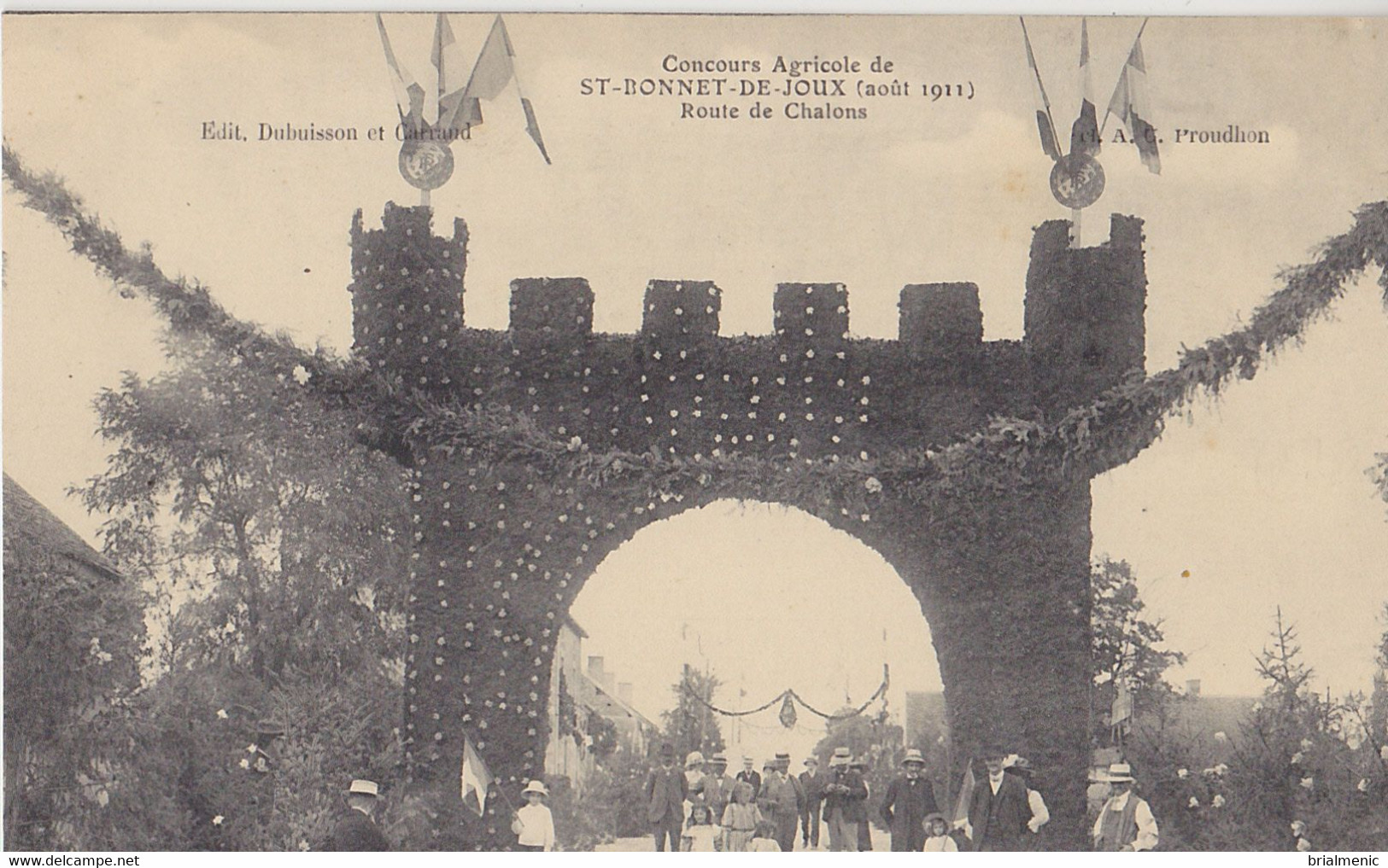 ST BONNET DE JOUX  Concours Agricole Route De Chalons ( Août 1911 ) - Altri & Non Classificati