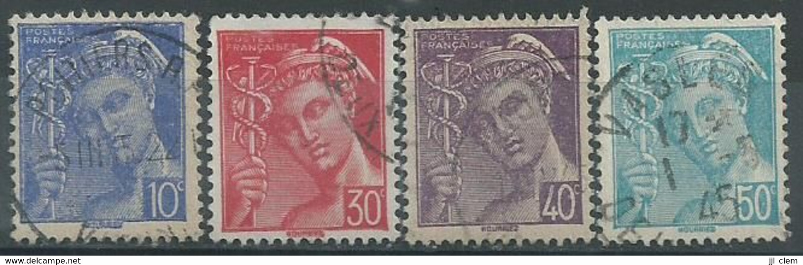 France  N° 546 à 549  Obl - 1938-42 Mercure