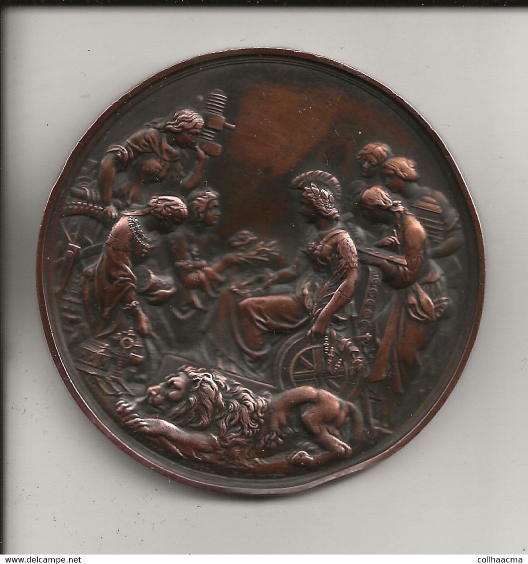 Flan De Médaille ( Essai ? ) En Cuivre   " Sans Légende " Graveur D. MACLISE , R.A.DES.  L.C. WYON FEC - Autres & Non Classés