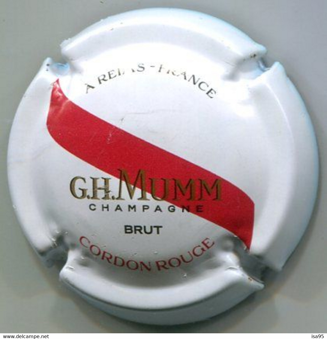 CAPSULE-CHAMPAGNE MUMM G.H. N°162 Blanc Mat, Barre Rouge, Cordon Rouge - Mumm GH