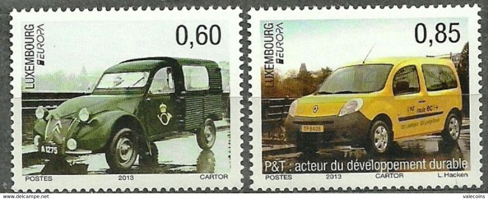 # LUXEMBOURG - 2013 - CEPT EUROPA - Car Postal Vehicle - 2 Stamps Set MNH - Autres & Non Classés