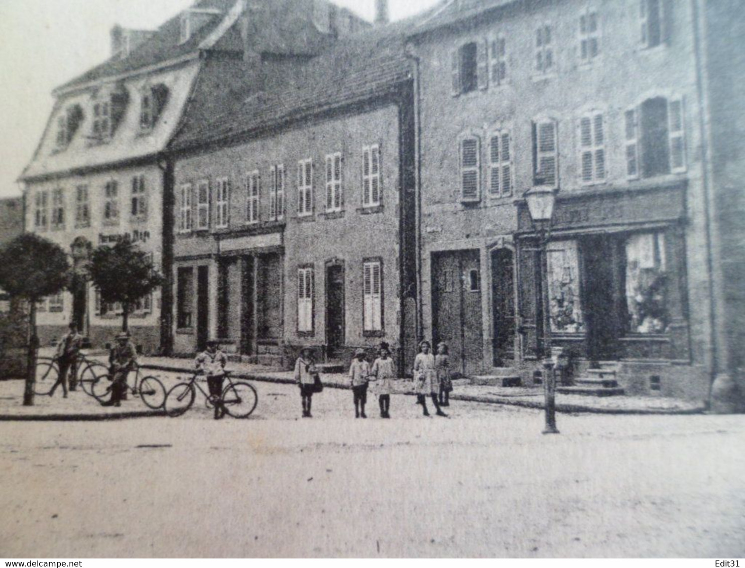 CPA - 1929 - SARRALBE Moselle - Près De L'ancienne Porte - Magasin - Hotel Central - Enfants à Volo Bicyclette - Sarralbe