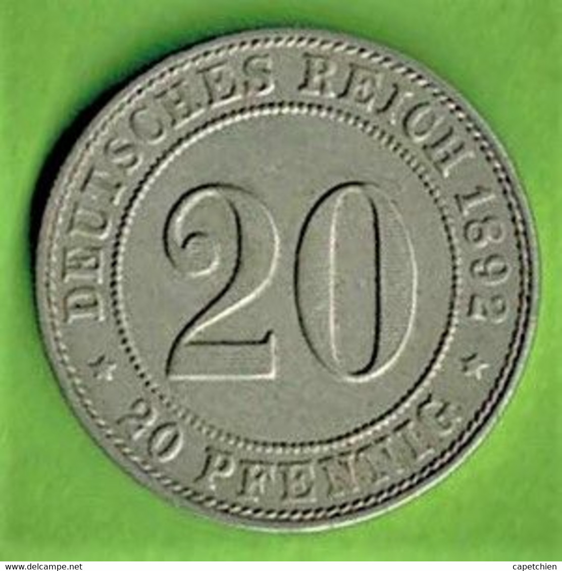 ALLEMAGNE / 20 PFENNIG  / 1892 F / SUP - 20 Pfennig