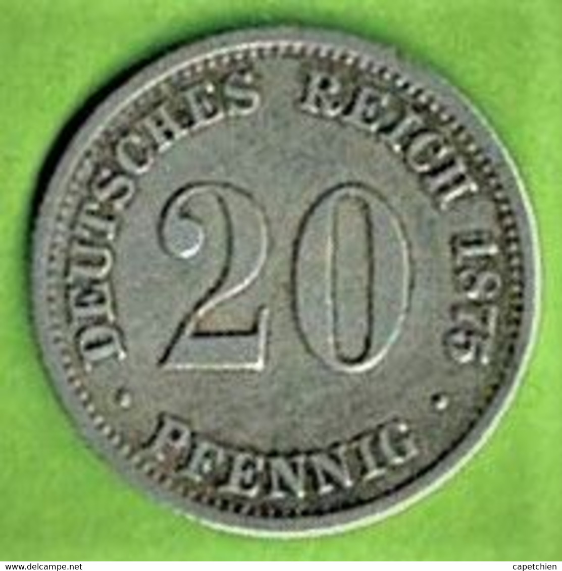 ALLEMAGNE / 20 PFENNIG  / 1875 D / ARGENT - 20 Pfennig