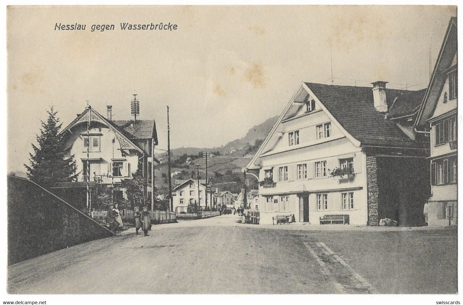NESSLAU: Dorfpassage Bei Wasserbrücke ~1910 - Nesslau