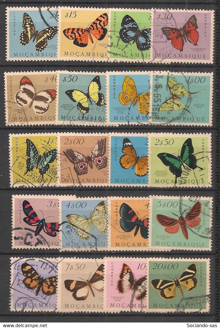 Moçambique - 1953 - N°Yv. 419 à 438 - Papillon / Butterfly - Oblitéré / Used - Farfalle