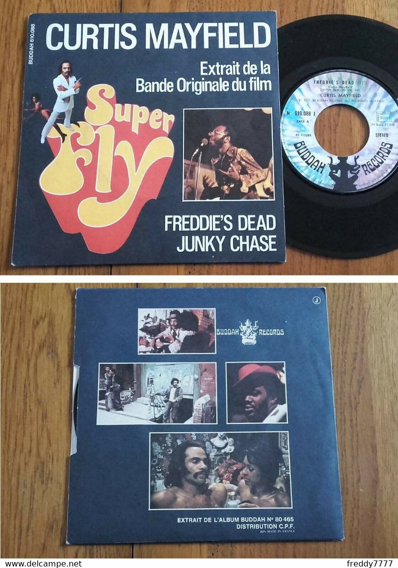 RARE French SP BOF OST 45t RPM (7") "SUPER FLY" (Curtis Mayfield, 1972) - Filmmusik