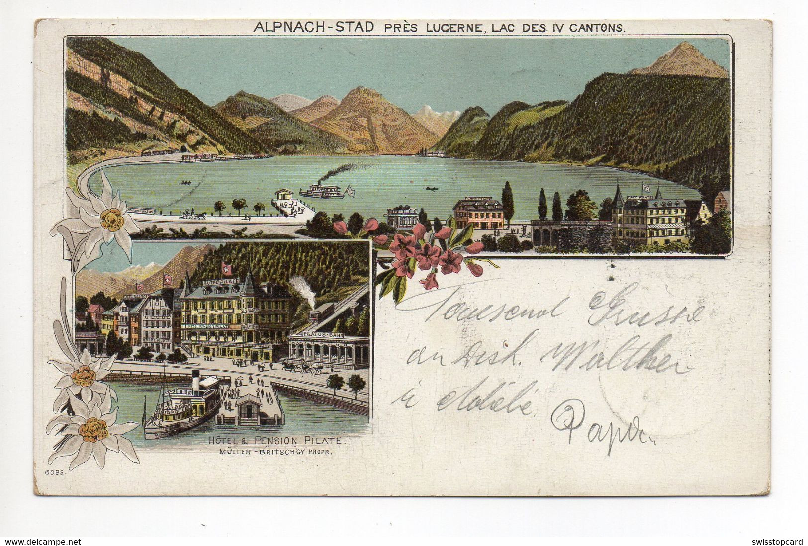 LITHO Pilatus-Bahn ALPNACHSTAD Dampfschiff - Andere & Zonder Classificatie