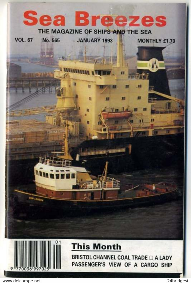 Sea Breezes  January 1993 Bristol Channel Ship And The Sea  Magazine - Verkehr