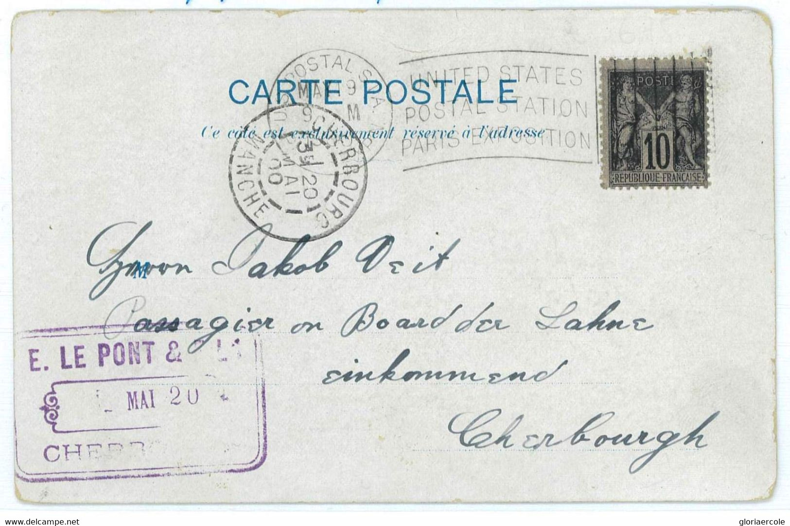 BK1873 - FRANCE - POSTAL HISTORY - RARE Olympic Games PARIS EXPO 1900  POSTMARK - Summer 1900: Paris