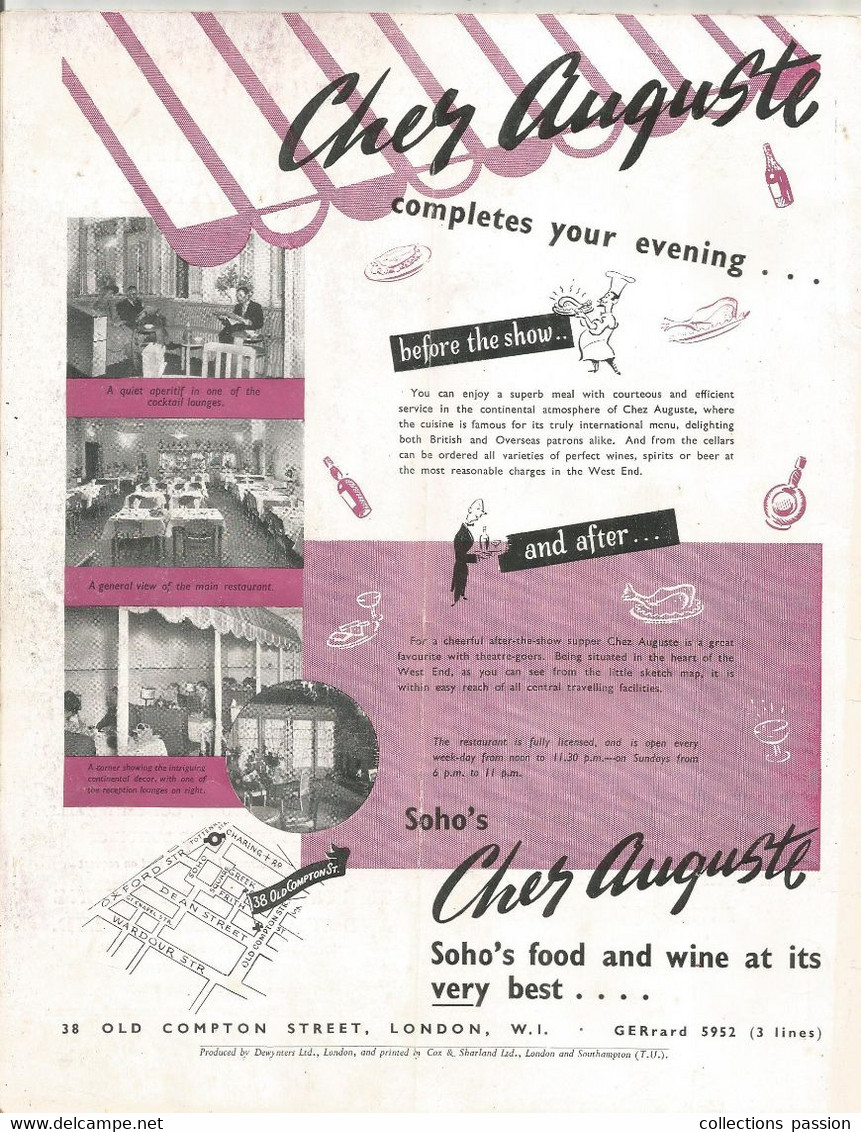 publicité, souvenir, LATIN QUARTER, revues past and present,, London, Casino,revues, 1949-1951, 18 pages, frais fr 2.75e