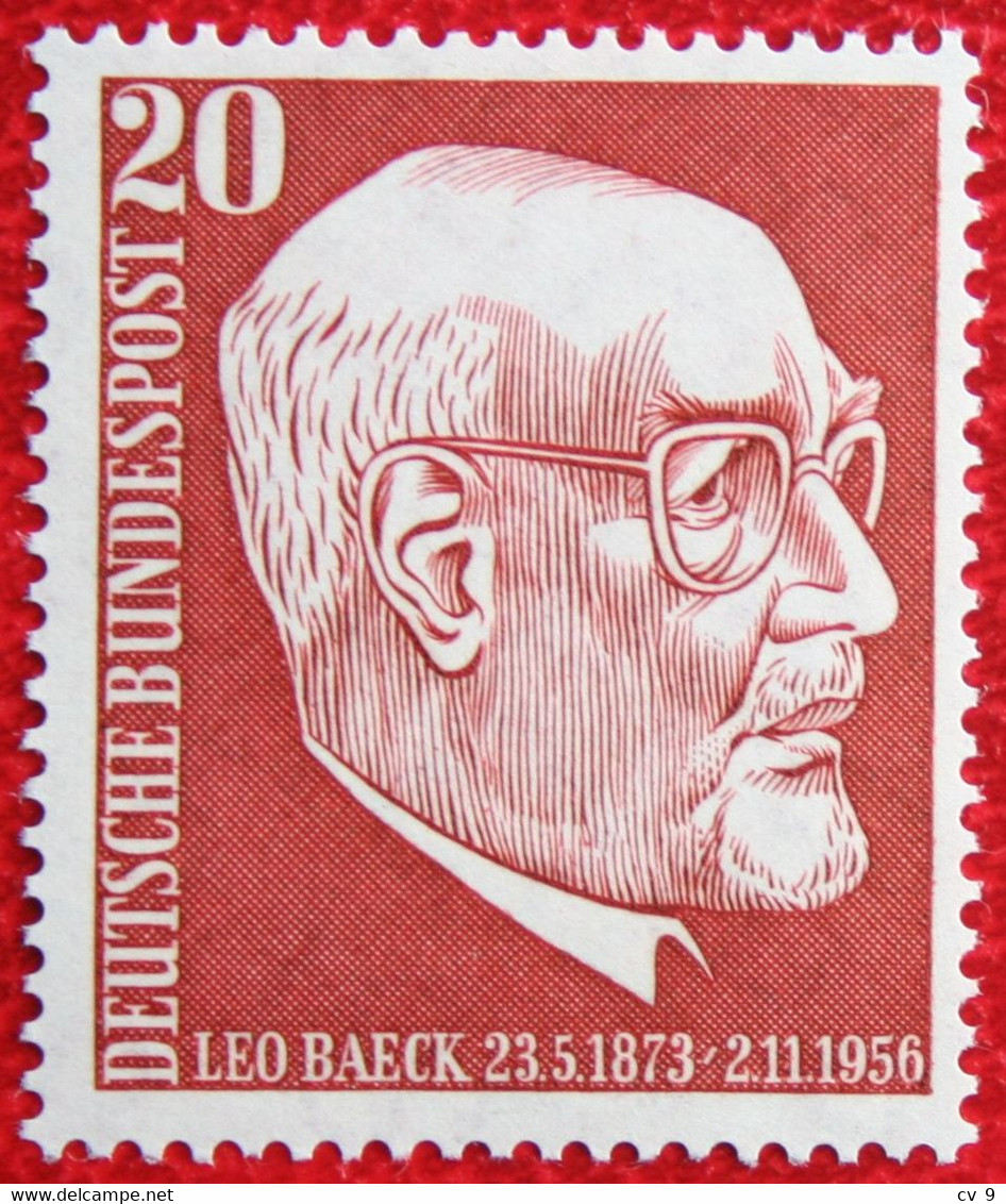 Leo Baeck Mi 278 YT 152 1957 Neuf Sans Charniere / POSTFRIS/ MNH / ** Germany / BRD / Allemange - Ungebraucht