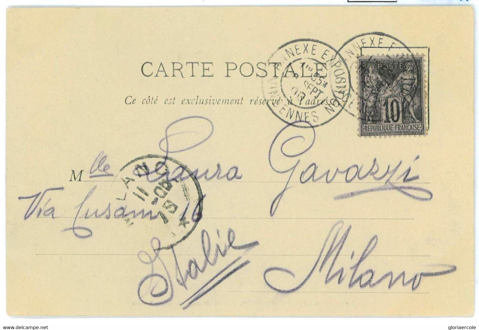 BK1876 - FRANCE - POSTAL HISTORY - RARE Olympic Games  EXPO 1900  POSTMARK - Ete 1900: Paris