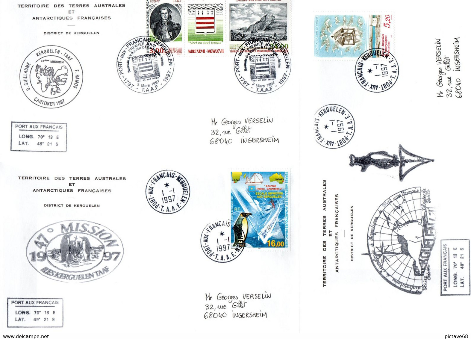 TAAF / LOT DE 25 ENVELOPPES  CAMPAGNE 1997 KERGUELEN - Lots & Serien