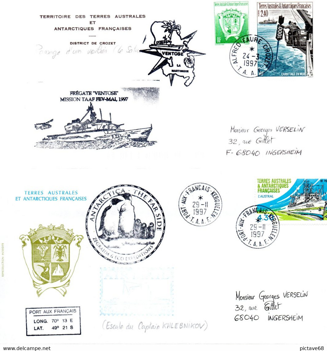 TAAF / LOT DE 25 ENVELOPPES  CAMPAGNE 1997 KERGUELEN