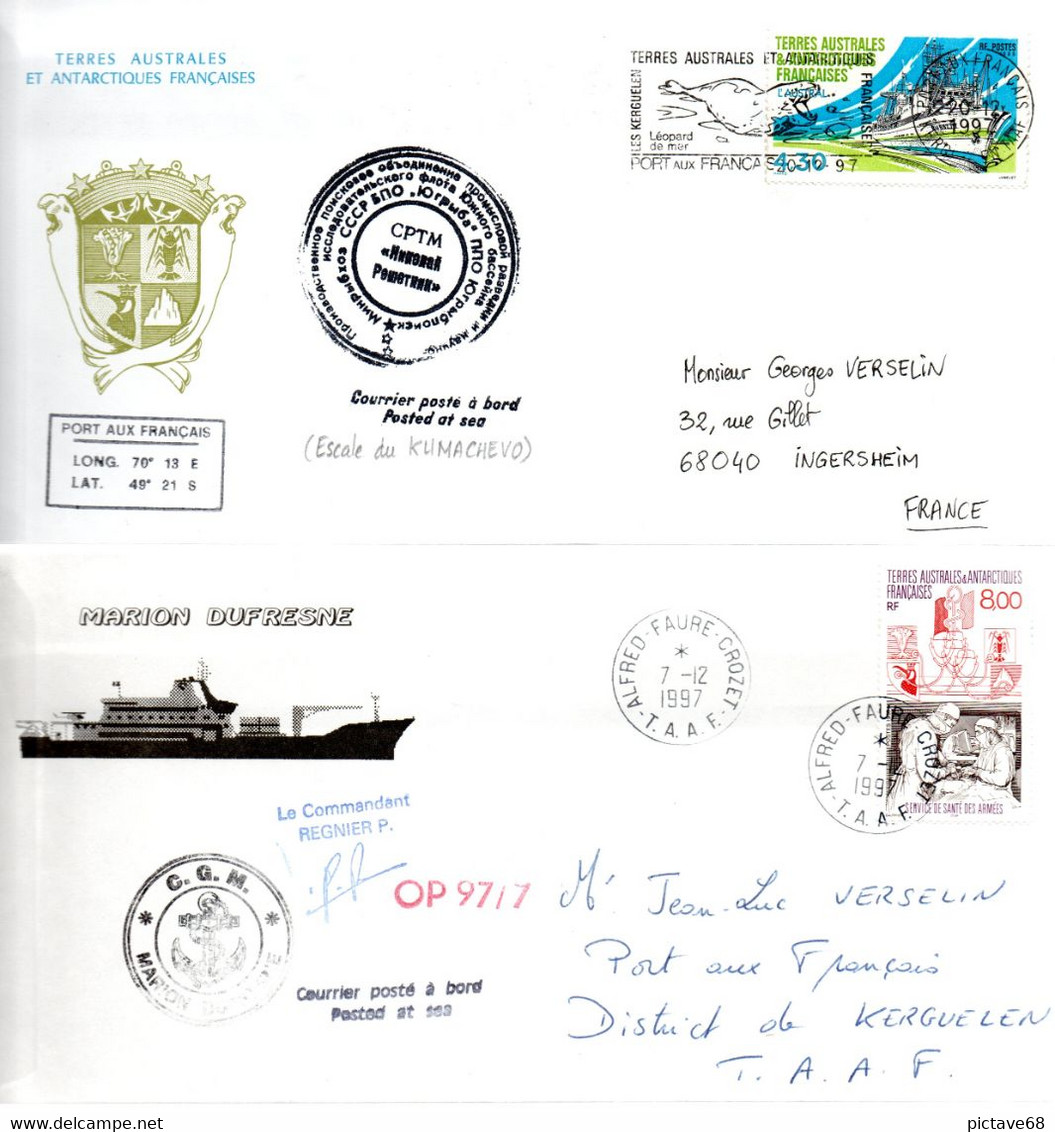 TAAF / LOT DE 25 ENVELOPPES  CAMPAGNE 1997 KERGUELEN