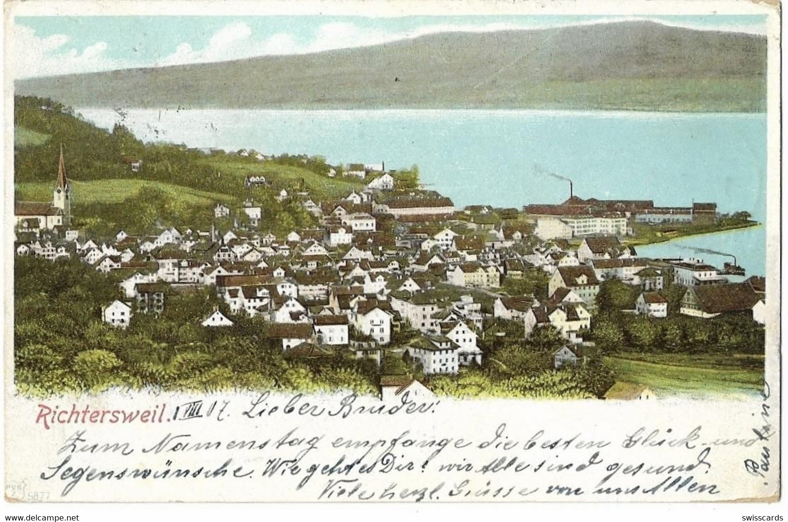 RICHTERSWIL: Gesamtansicht Mit See 1907 - Richterswil