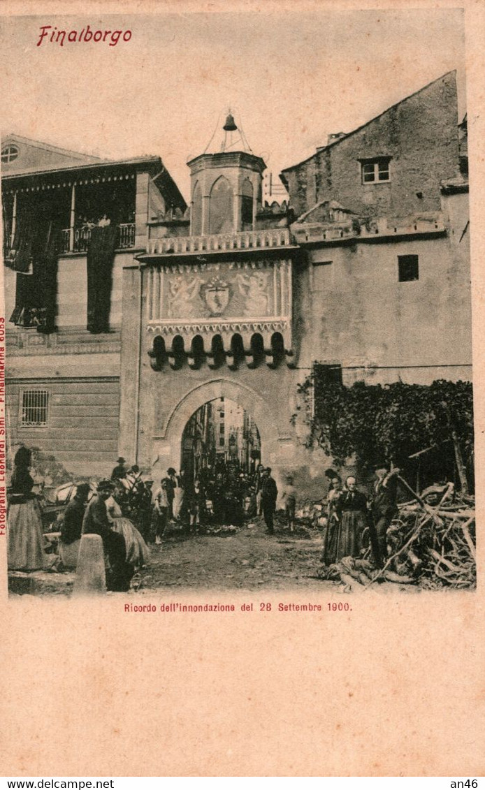 FINALBORGO RICORDO DELL'INNONDAZIONE DEL 28 SETTEMBRE 1900 - Savona