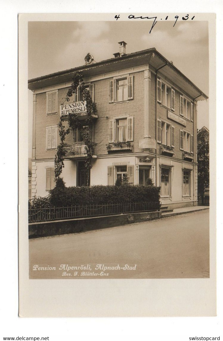 ALPNACHSTAD Pension Alpenrösli Bes. F. Blättler-Enz - Alpnach