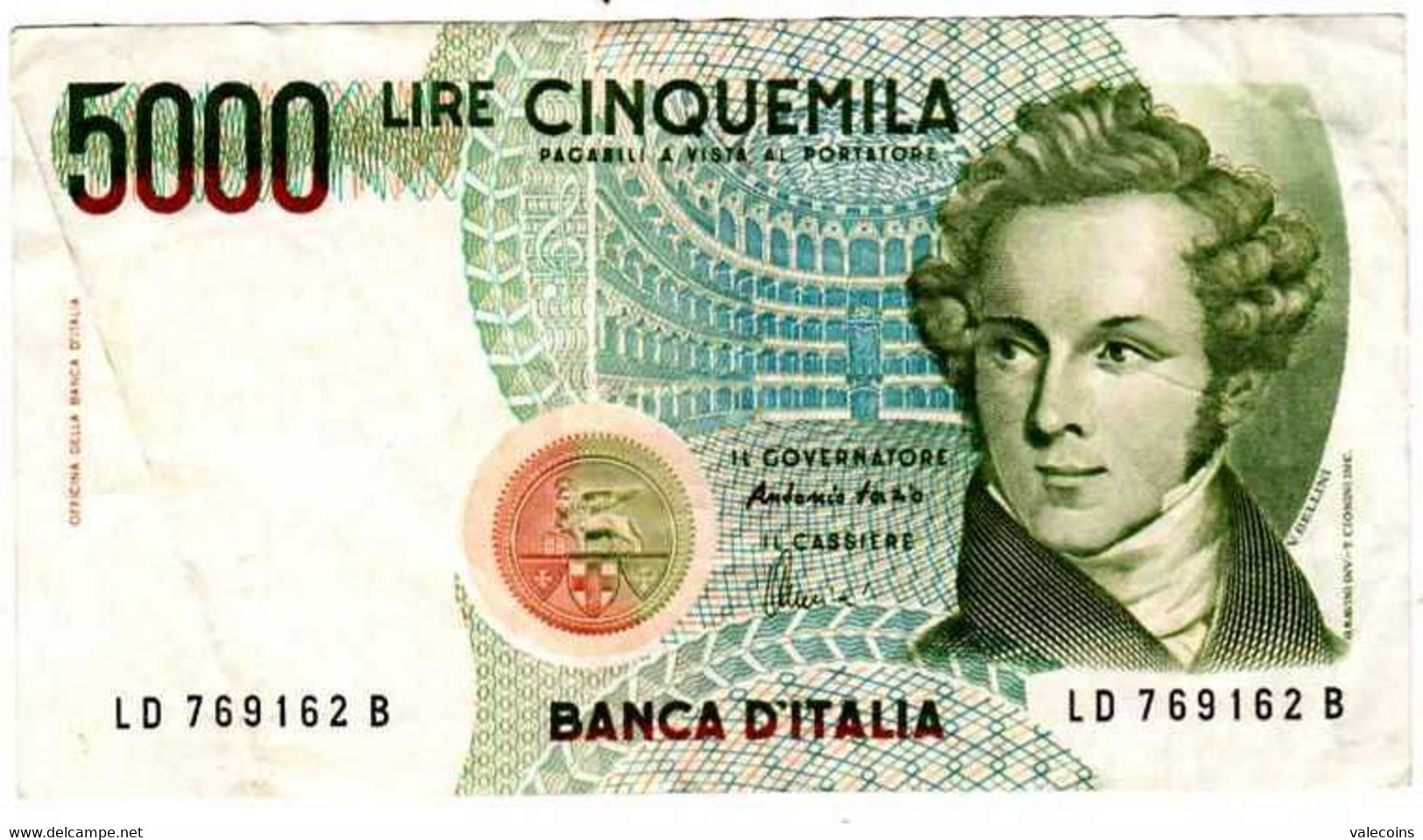 * ITALIA ITALY ITALIEN - 5000 Lire Bellini Norma - P. 111 C Fazio/Amici - 5000 Lire