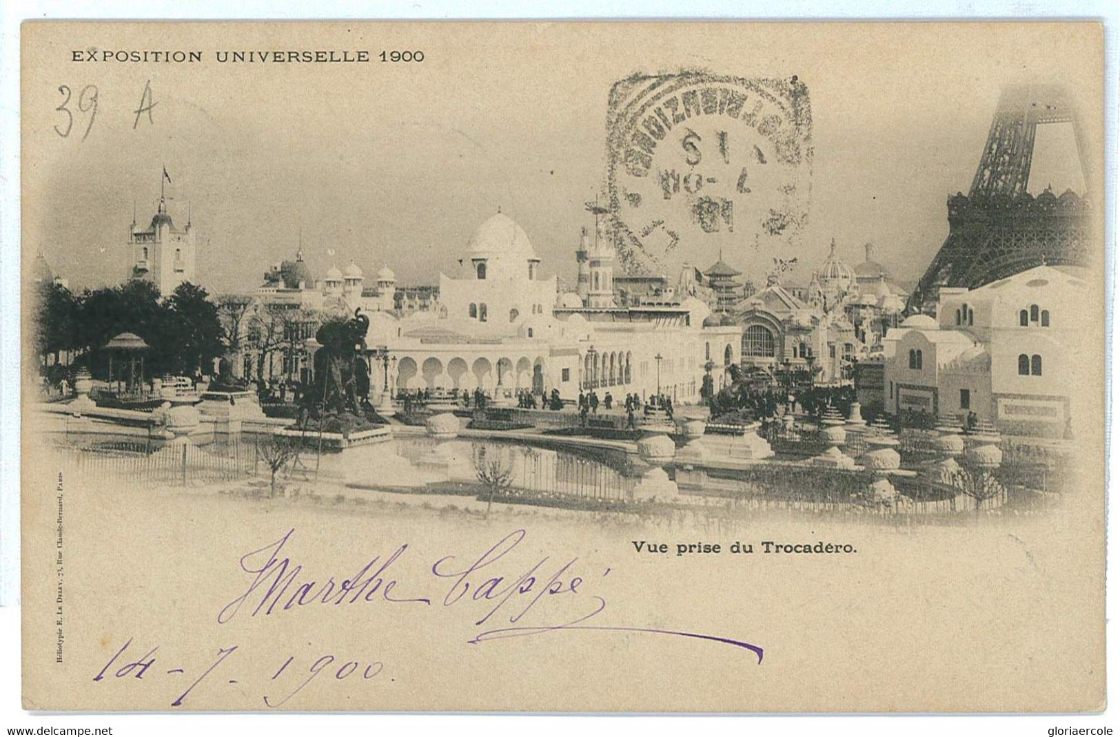 BK1880 - FRANCE - POSTAL HISTORY - RARE Olympic Games  EXPO 1900  POSTMARK - Sommer 1900: Paris