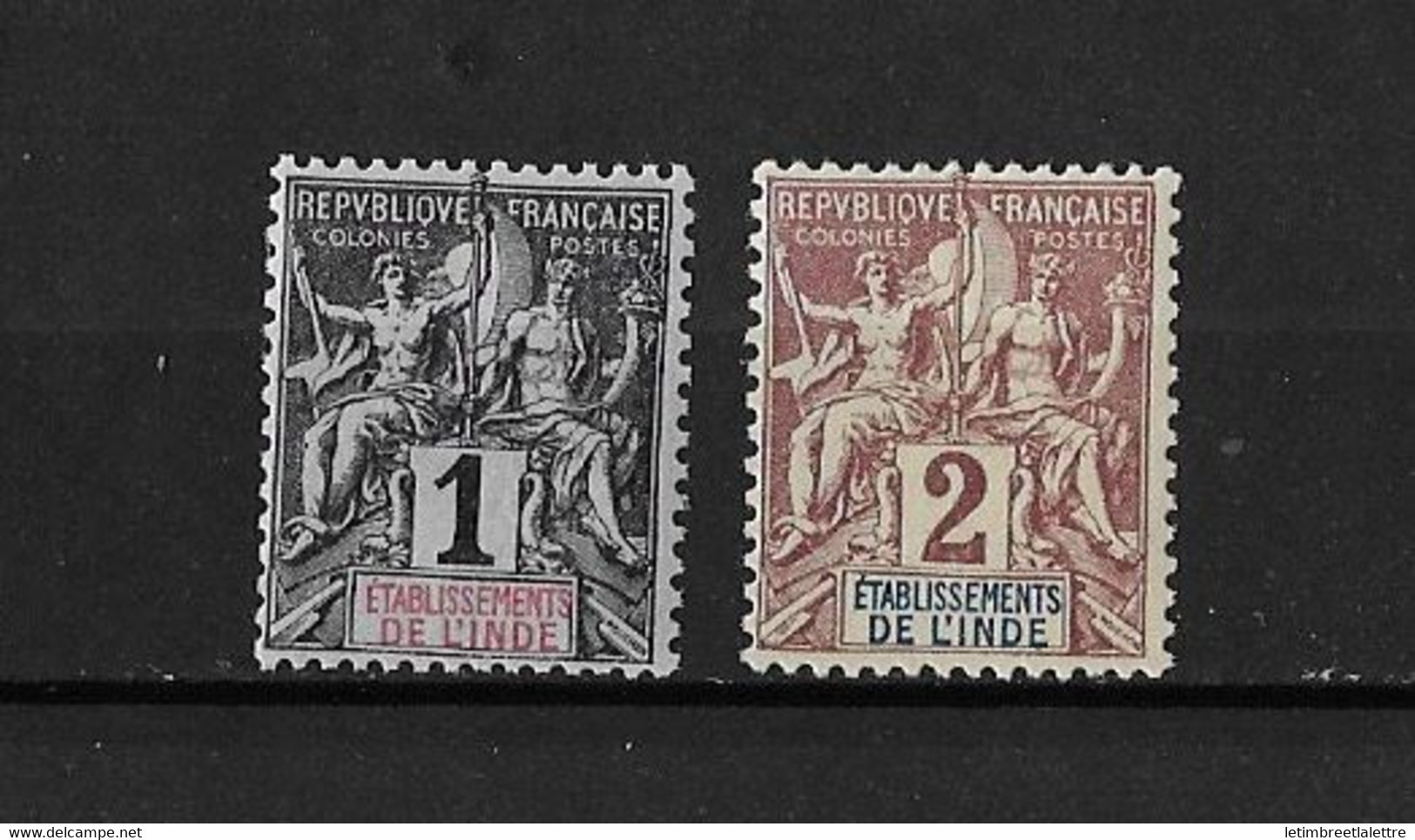 ⭐  Inde N° Y.T N° 1 Et 2**, Neuf Sans Charnière ⭐ - Unused Stamps