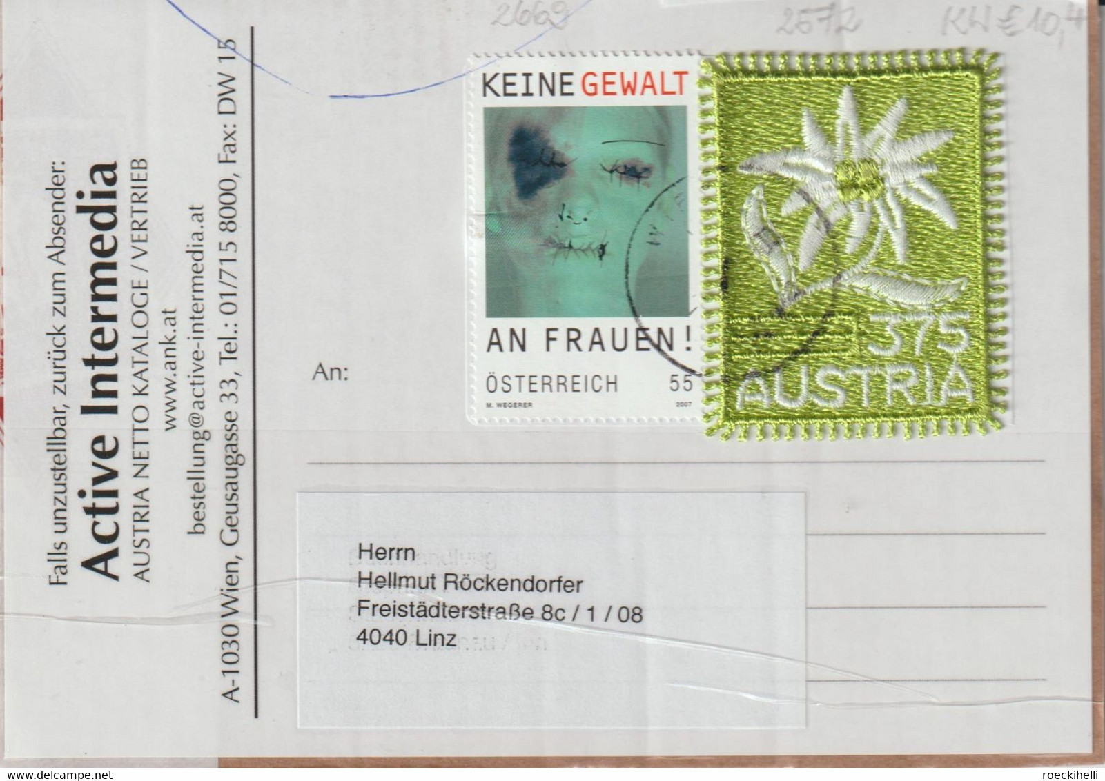 2021 - ÖSTERREICH - Paketabschnitt M. Div. Briefmarken (Edelweiss)- S. Scan (2572o +   At) - Briefe U. Dokumente
