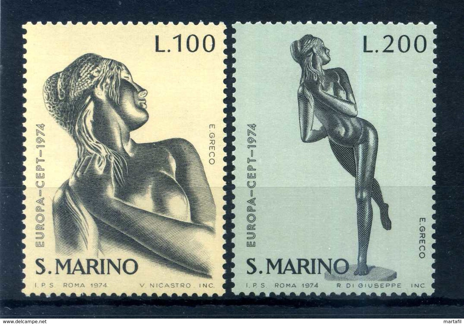 1974 SAN MARINO SET MNH ** Europa - Nuovi