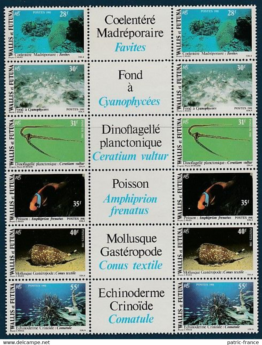 Wallis Futuna 1981 - Faune Et Flore 267-272 (x2) Avec Bande Centrale - Andere & Zonder Classificatie