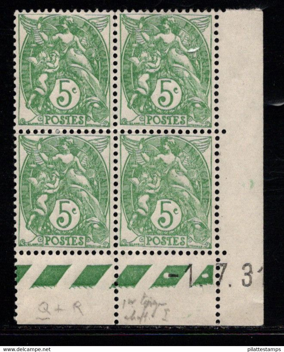 FRANCE N°111* TYPE BLANC COIN DATE DU 7/1/31 - ....-1929