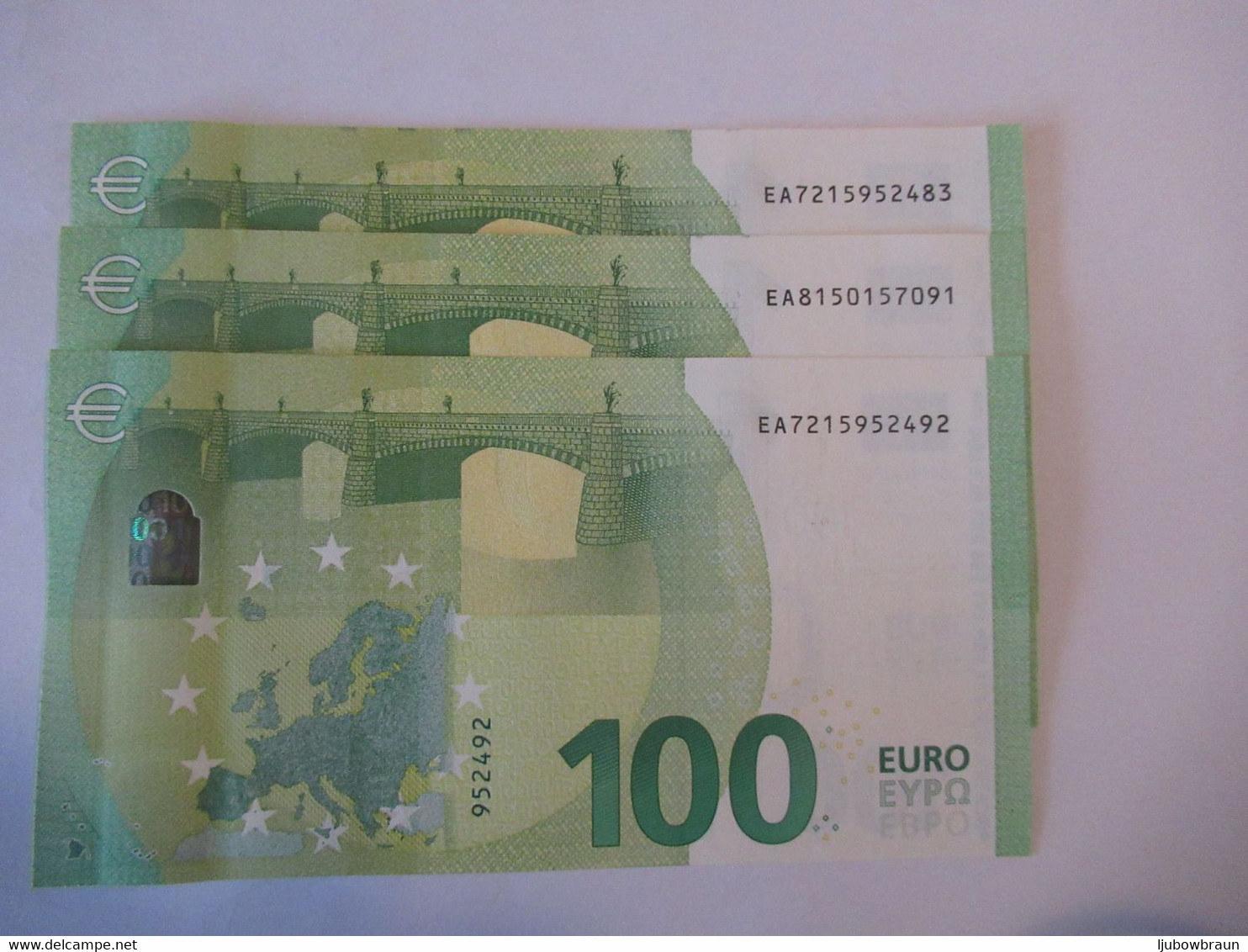 100 Euro-Schein Draghi EA Unc. Preis Pro Schein - 100 Euro