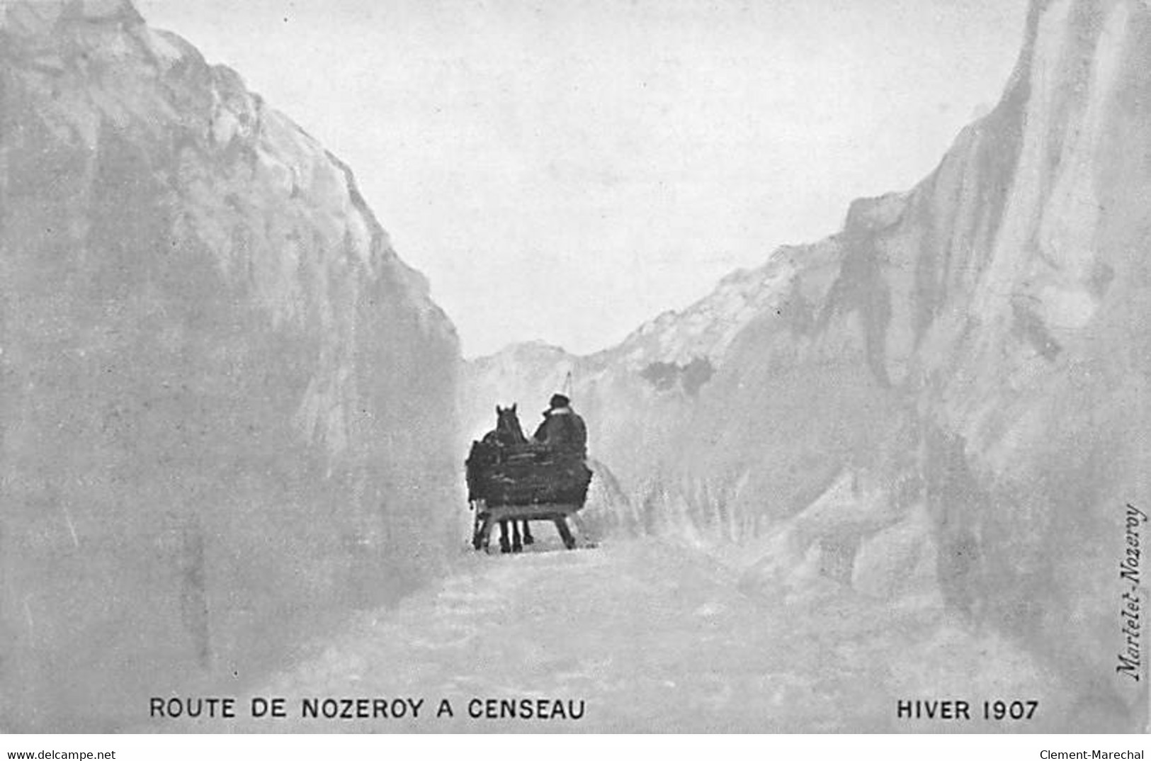 Route De Nozeroy à Censeau - Hiver 1907 - Très Bon état - Otros & Sin Clasificación