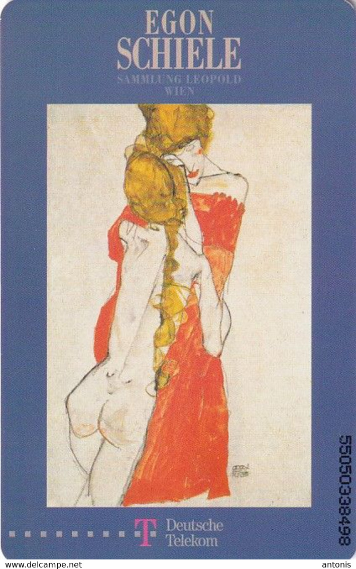 GERMANY(chip) - Painting, Egon Schiele/"Mutter Und Tochter" 1913(A 21), Tirage 32000, 08/95, Mint - A + AD-Series : Publicitaires - D. Telekom AG