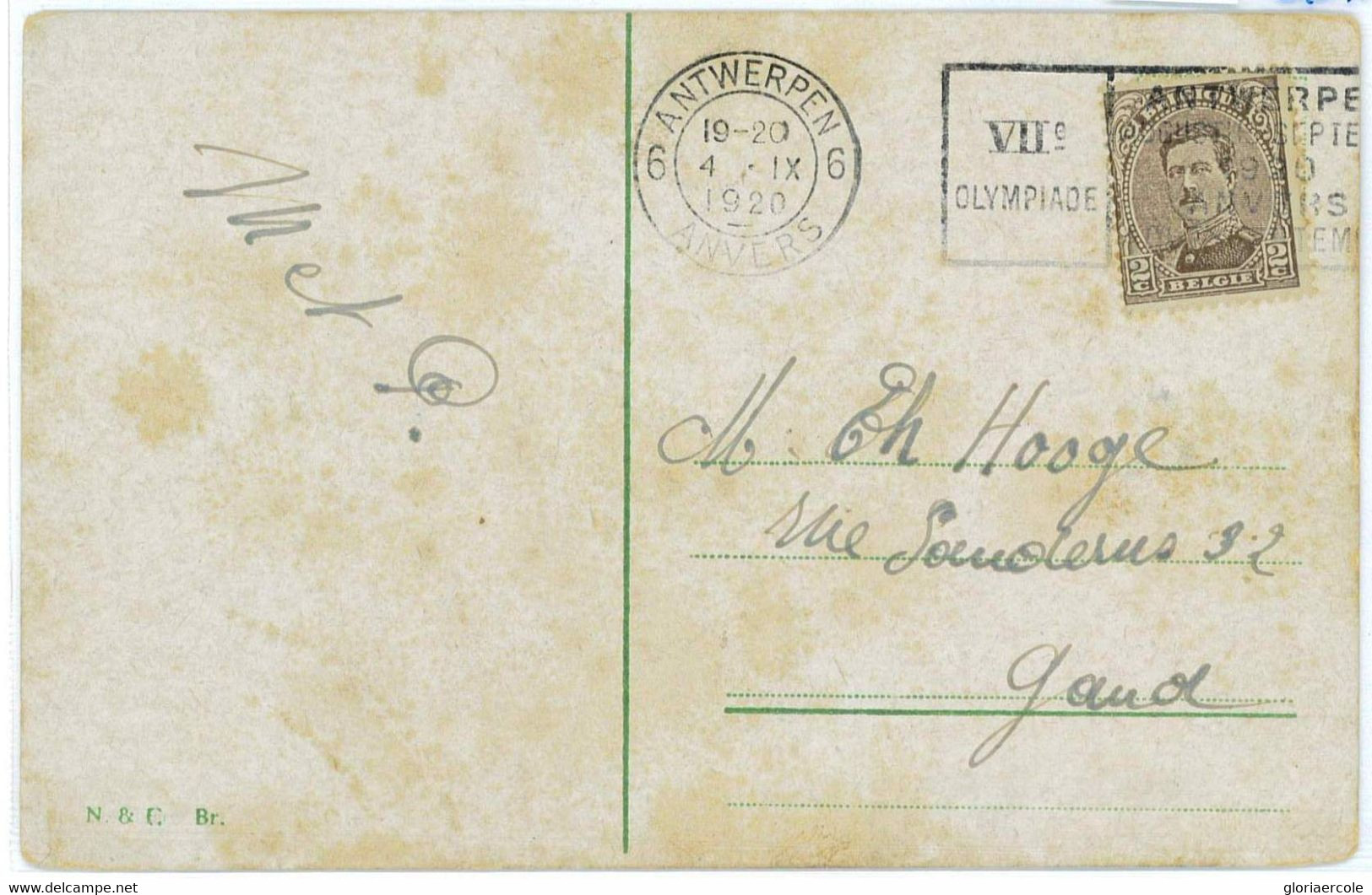 BK1885 - BELGIUM - POSTAL HISTORY - RARE Olympic Games  EXPO 1920  POSTMARK - Verano 1920: Amberes (Anvers)