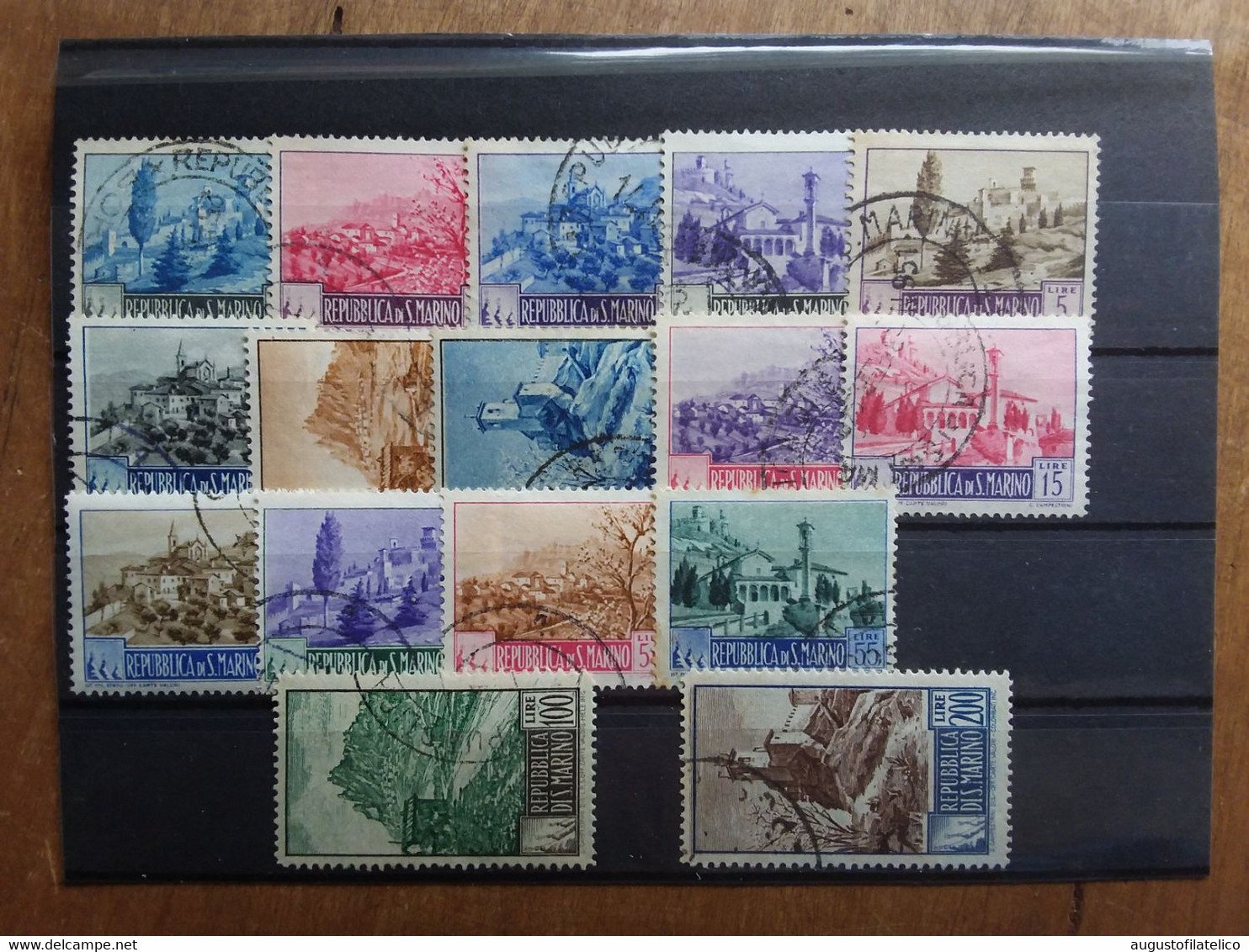 SAN MARINO 1949 - Paesaggi - Serie Completa Timbrata + Spese Postali - Used Stamps