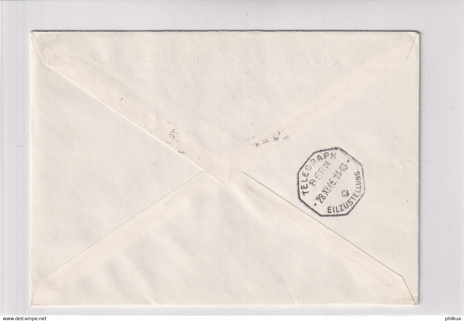 Liechtenstein Michel 244-246 Rotkreuz Express FDC Mit Telegrafen-Ankunftsstempel BERN TELEGRAPH Eilzustellung - FDC