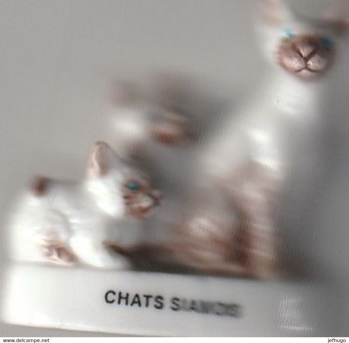 LOT DE 3 FEVES CHATS CHATS PERSANS BICOLORES , CHATS SIAMOIS ET CHAT EUROPEEN. VOIR SCANS - Animaux