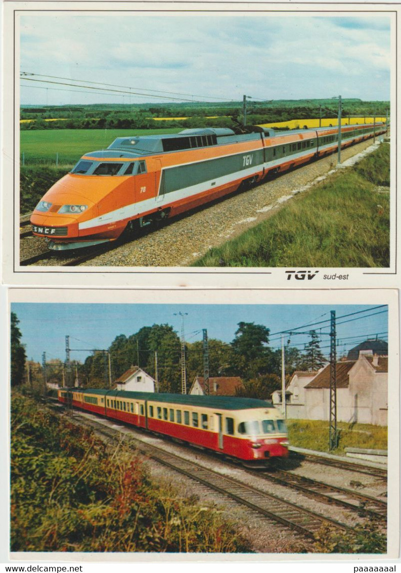 LOT DE 11 CARTES DE TRAINS TOUTES SCANNEES - 5 - 99 Cartoline