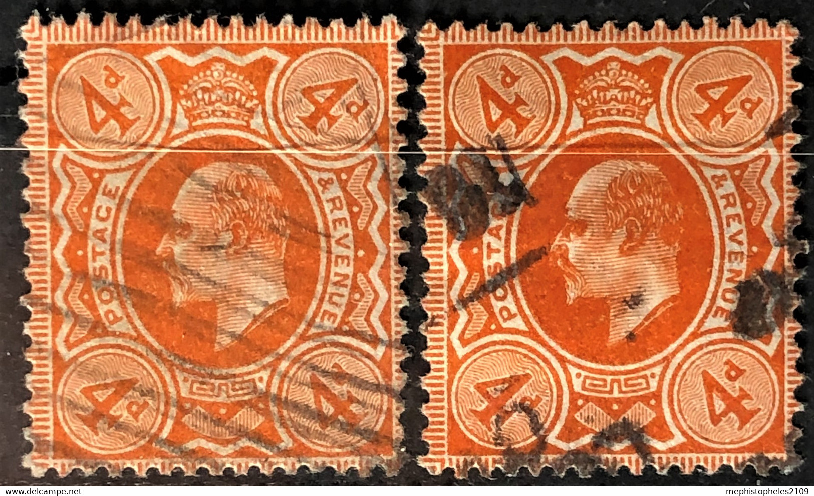 GREAT BRITAIN 1911 - Canceled - Sc# 144, 150 - 4d - Oblitérés