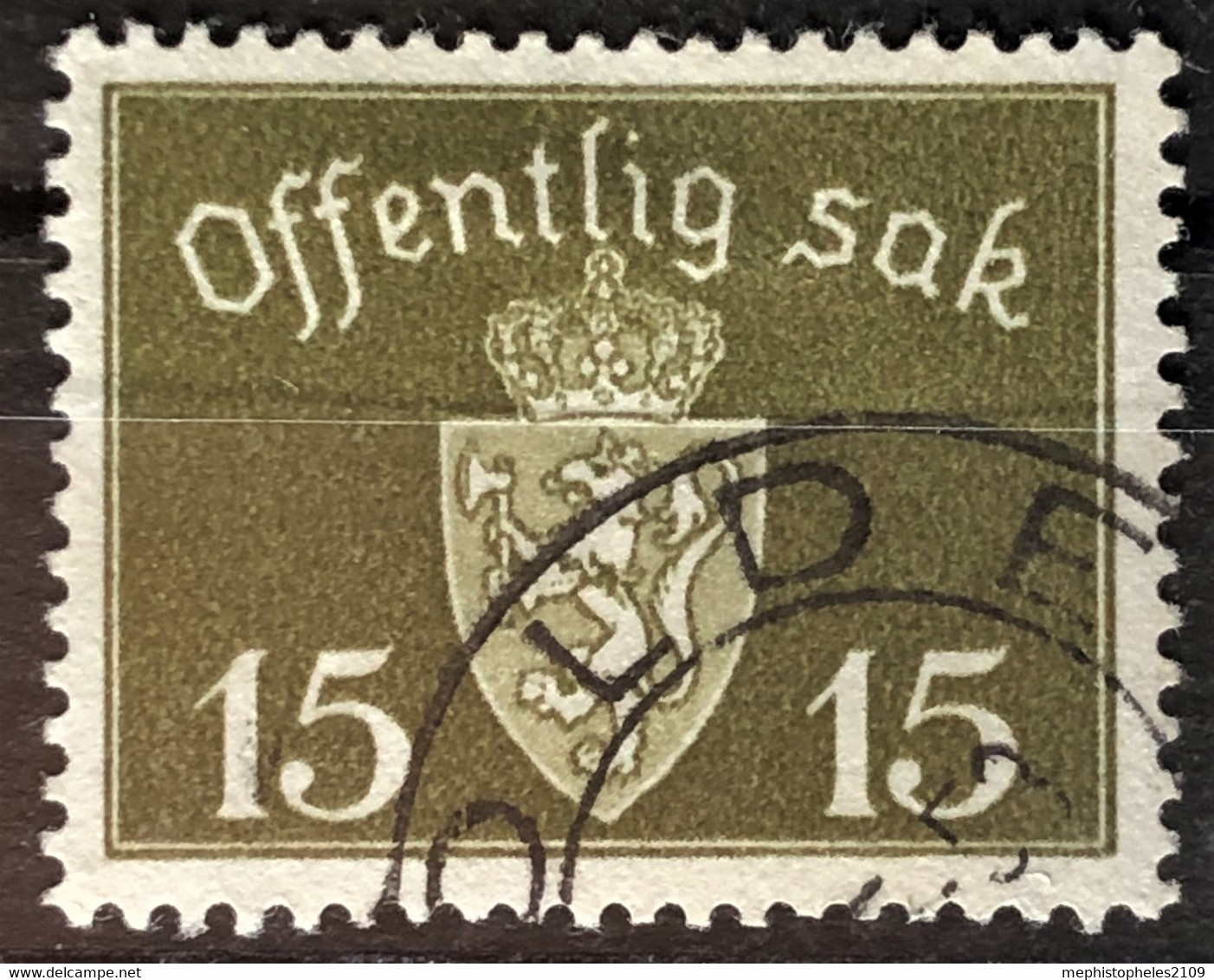 NORWAY 1945 - Canceled - Sc# O36 - Official 15o - Servizio