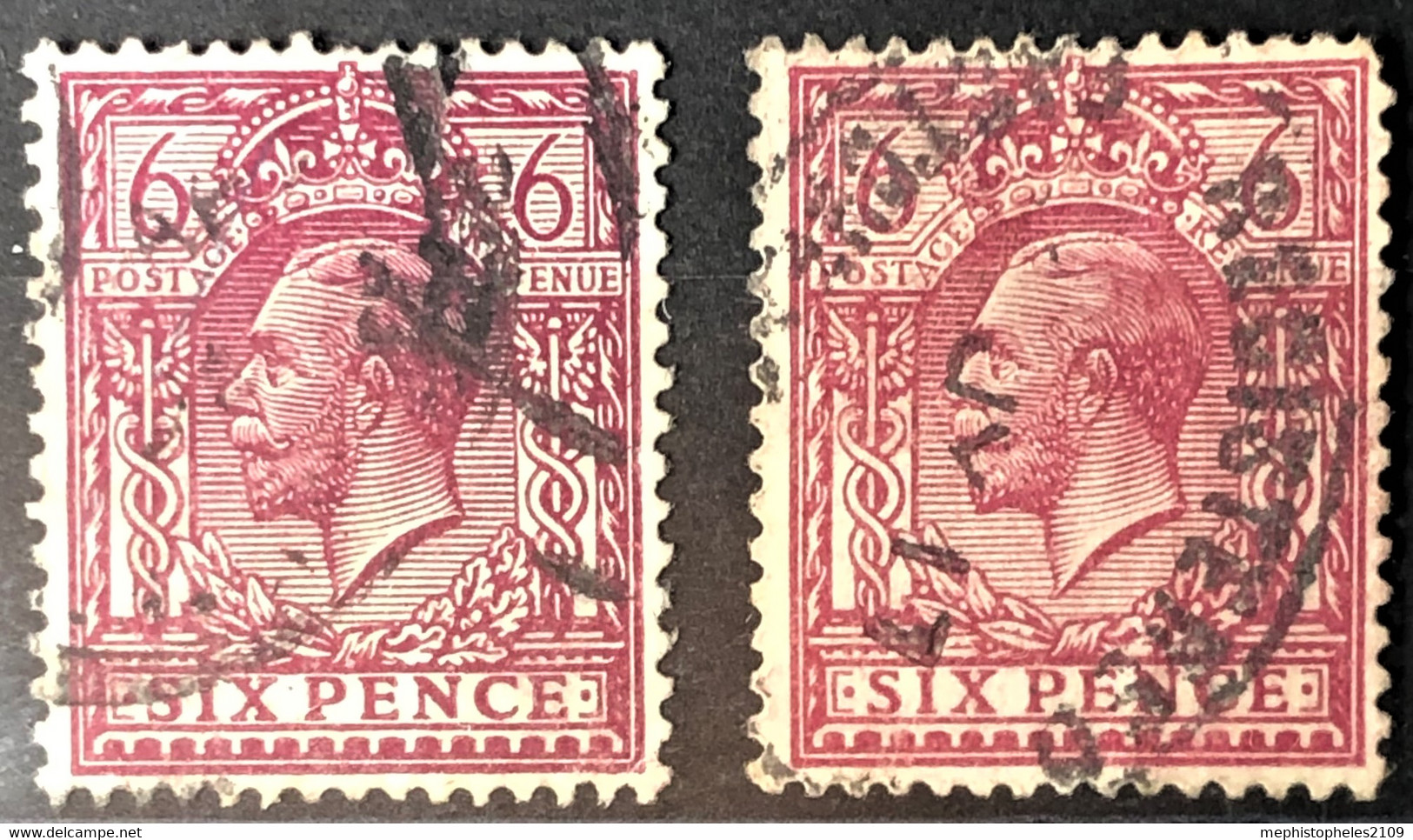 GREAT BRITAIN 1912/13 - Canceled - Sc# 167d - Reddish Purple 6d - Usati