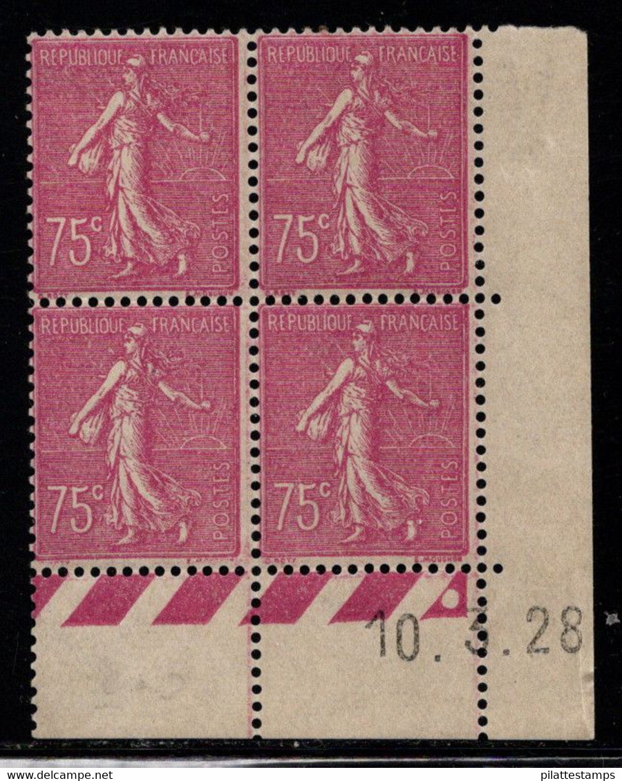 FRANCE N°202* TYPE SEMEUSE COIN DATE DU 10/3/28 - ....-1929